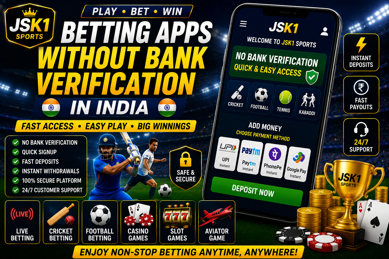 Best Betting Apps Without Bank Verification India Guide