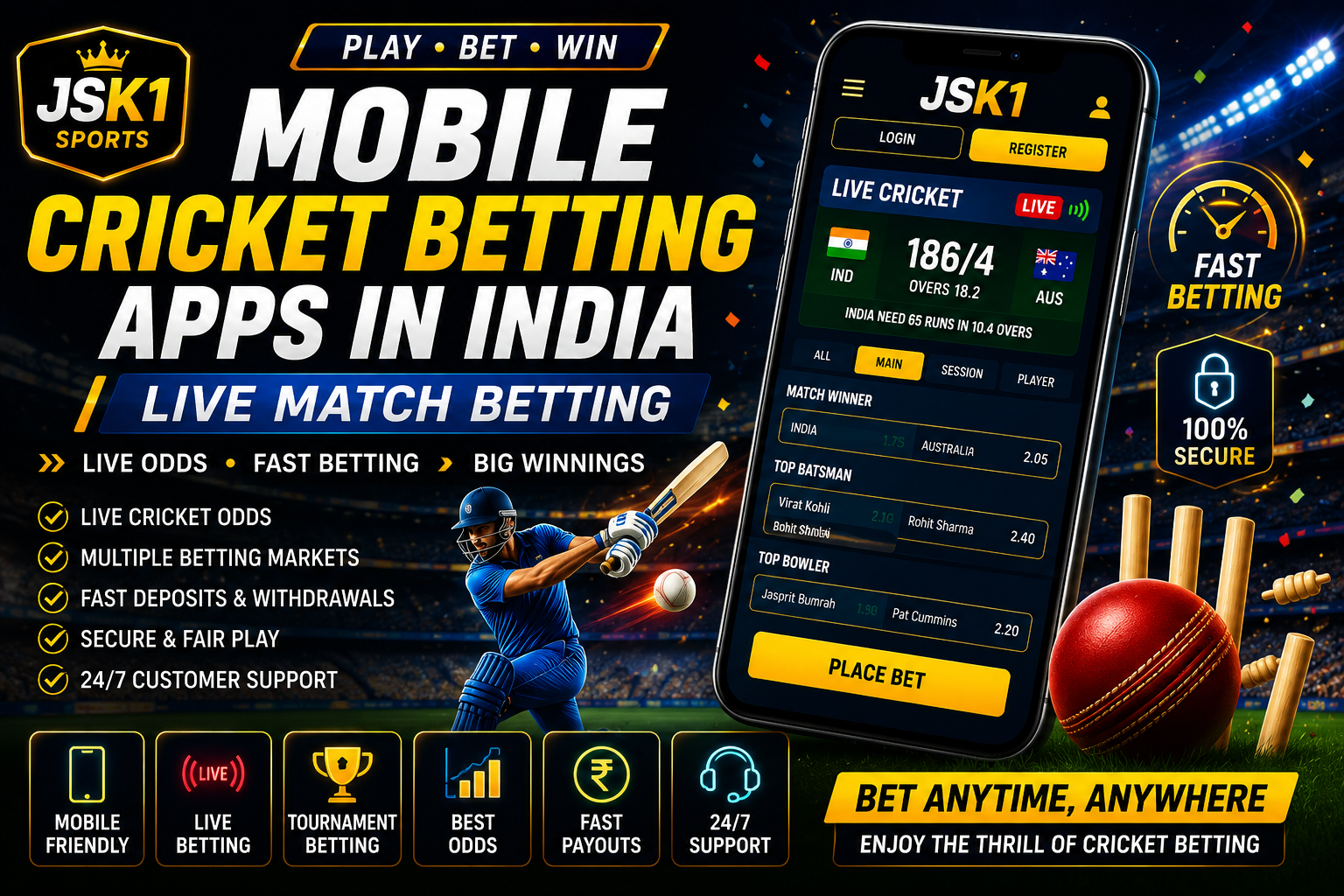 Best Mobile Cricket Betting Apps India Live Match Betting Guide