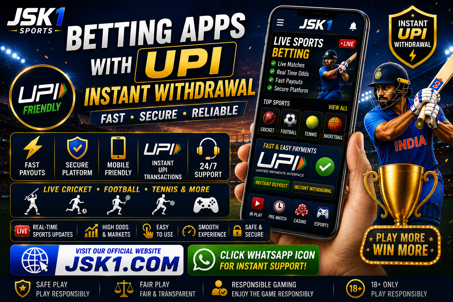 Betting Apps with UPI Instant Withdrawal