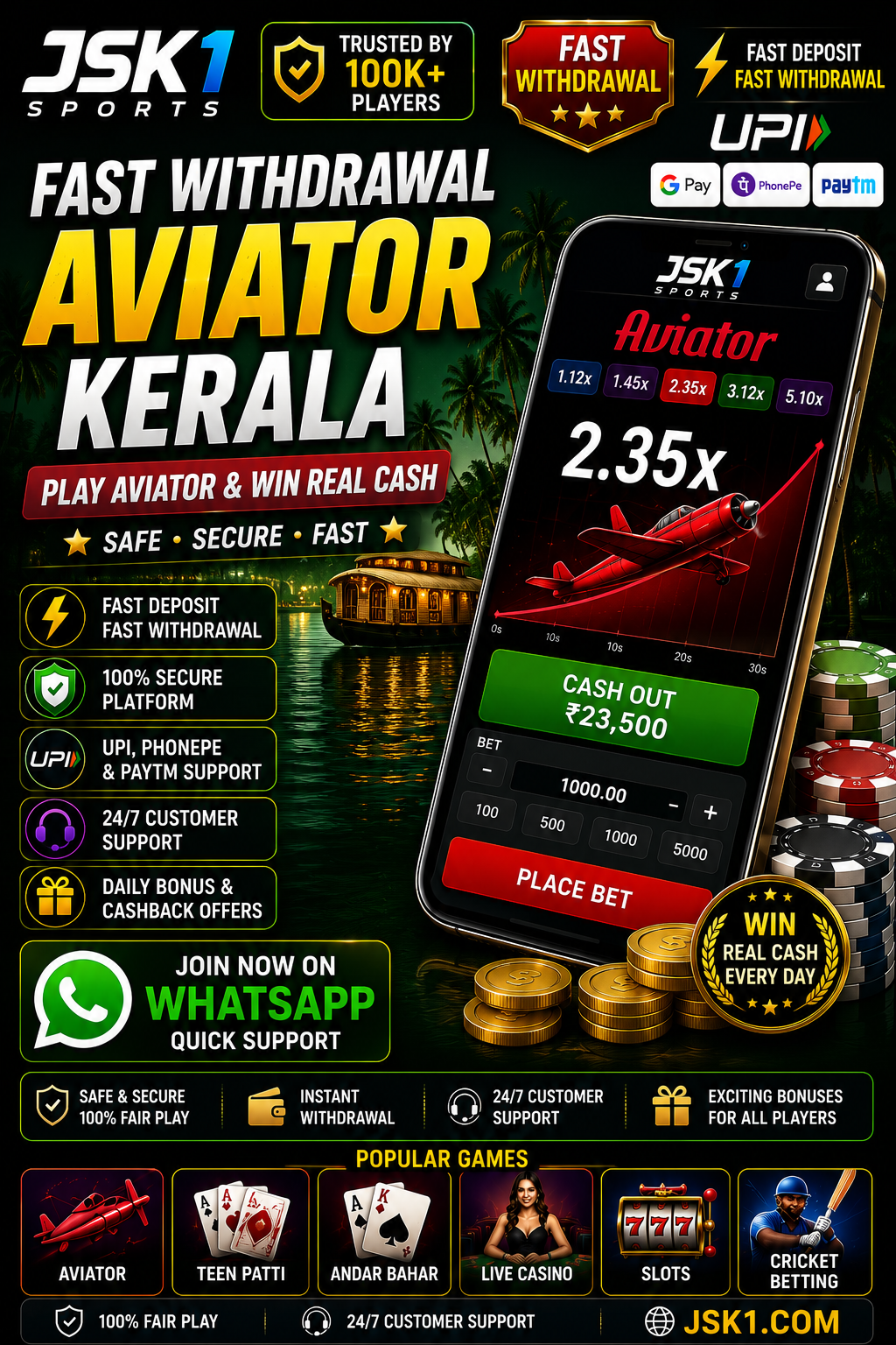 Fast Withdrawal Aviator Kerala