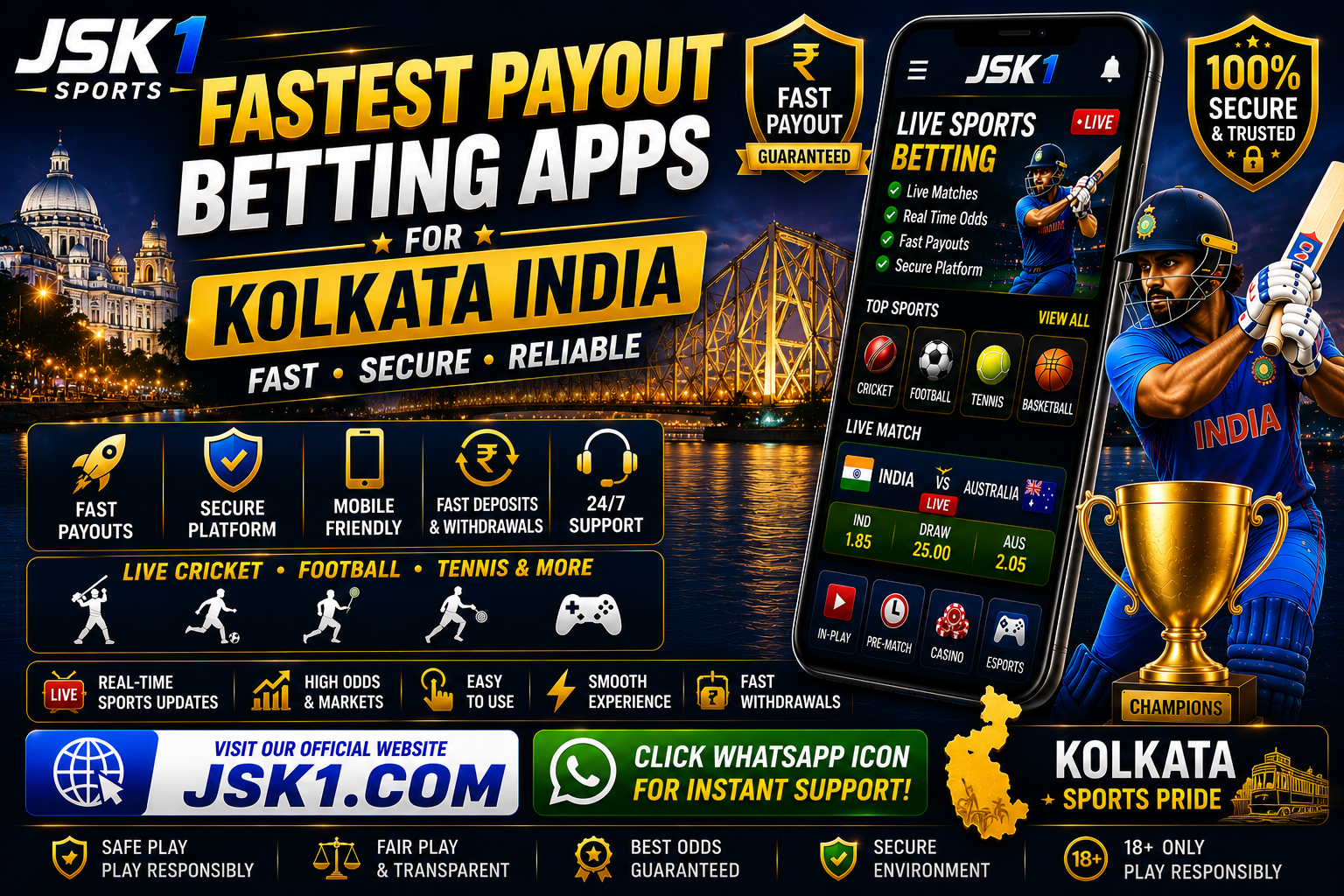 Fastest Payout Betting Apps for Kolkata India