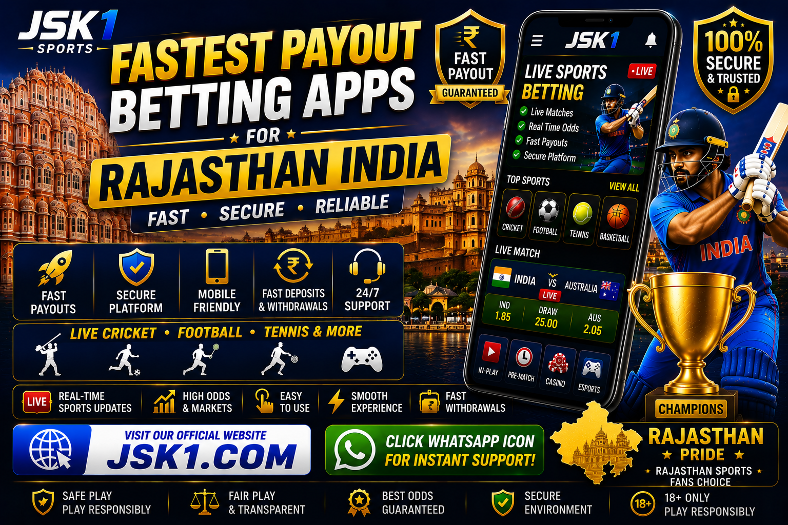 Fastest Payout Betting Apps for Rajasthan India