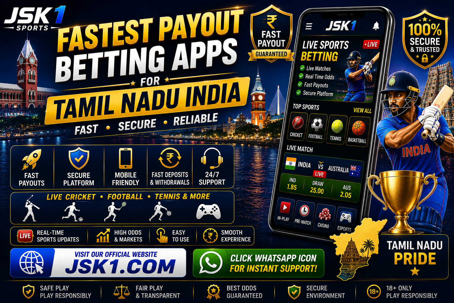 Fastest Payout Betting Apps for Tamil Nadu India