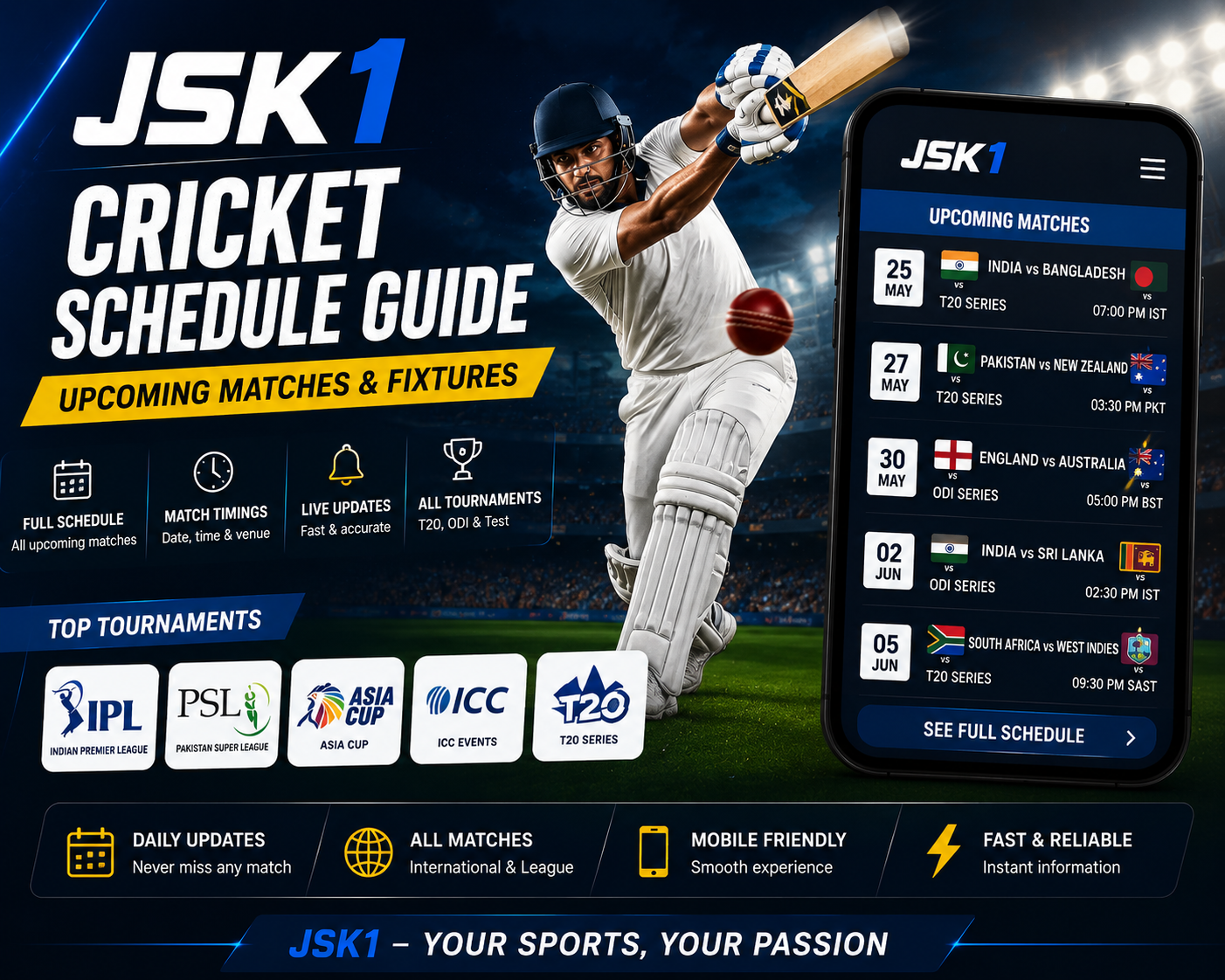 JSK1 Cricket Schedule Guide & Upcoming Match Updates