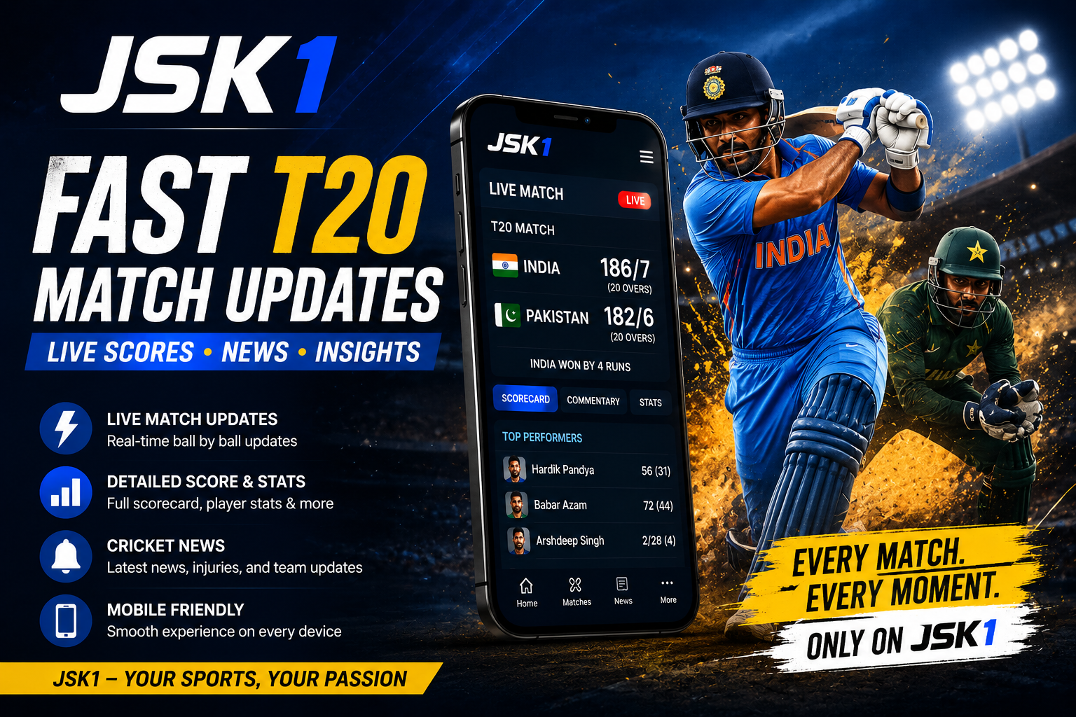 JSK1 Fast T20 Match Updates & Daily Cricket Insights