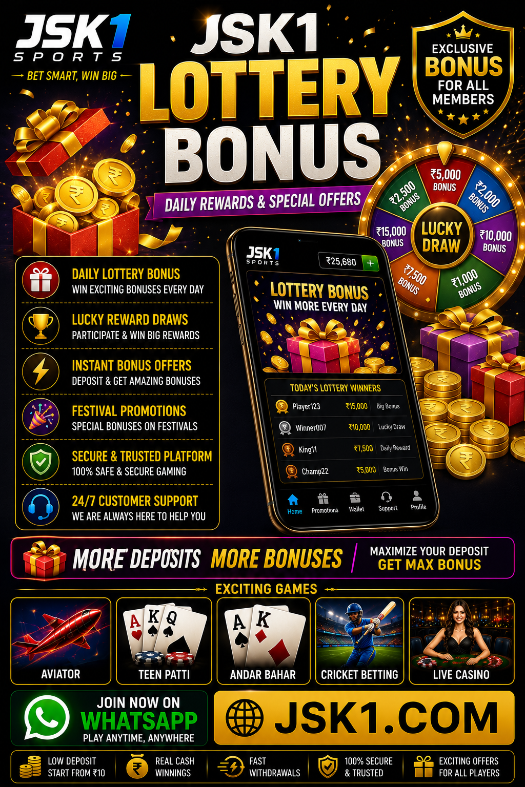 JSK1 Lottery Bonus