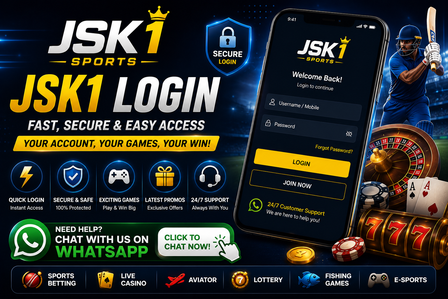 JSK1 Secure Login – Fast Account Access for Online Gaming