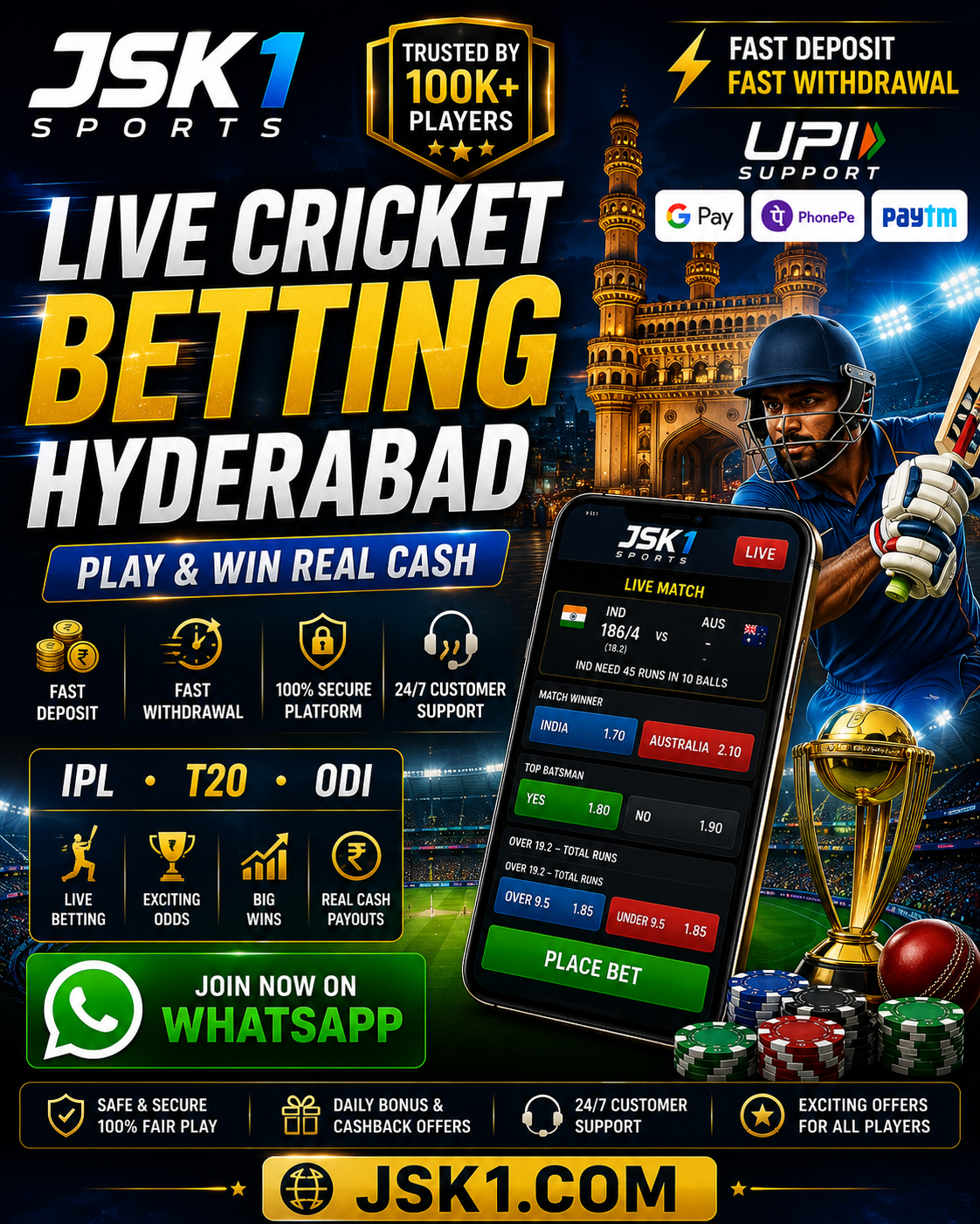 Live Cricket Betting Hyderabad
