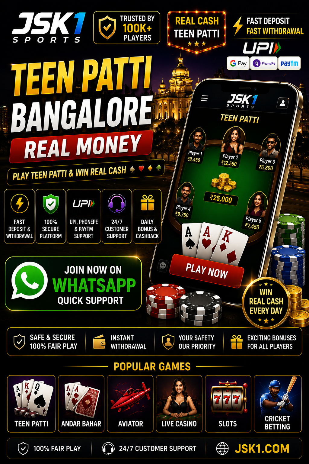 Teen Patti Bangalore Real Money