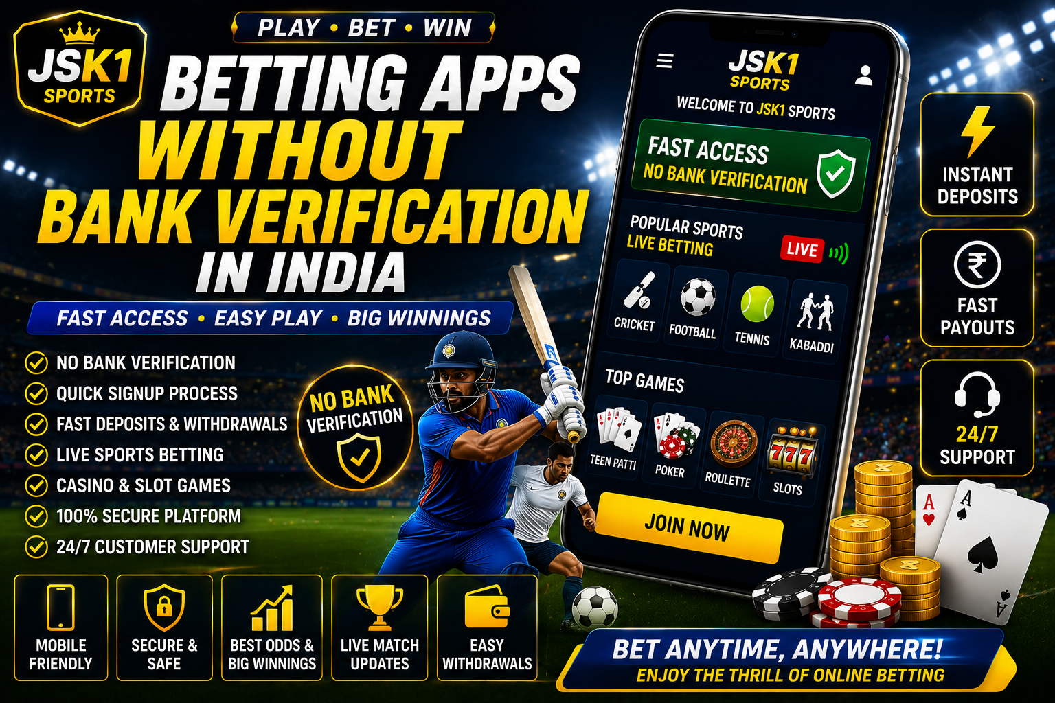 Top Betting Apps Without Bank Verification India Mobile Gaming Guide
