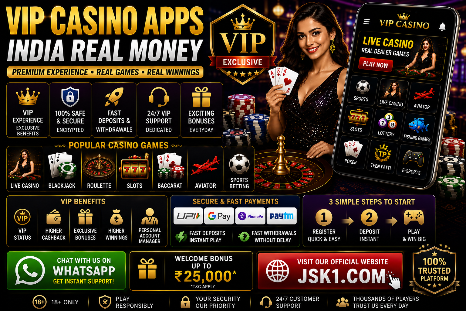 VIP Casino Apps India Real Money – Premium Casino Gaming Experience