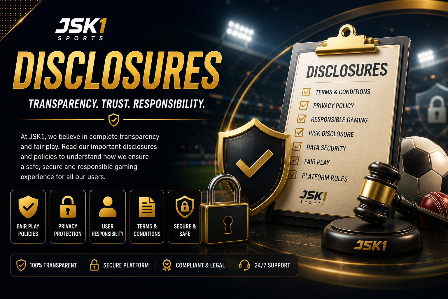 JSK1 Disclosures: Transparency, Fair Play & Responsible Gaming