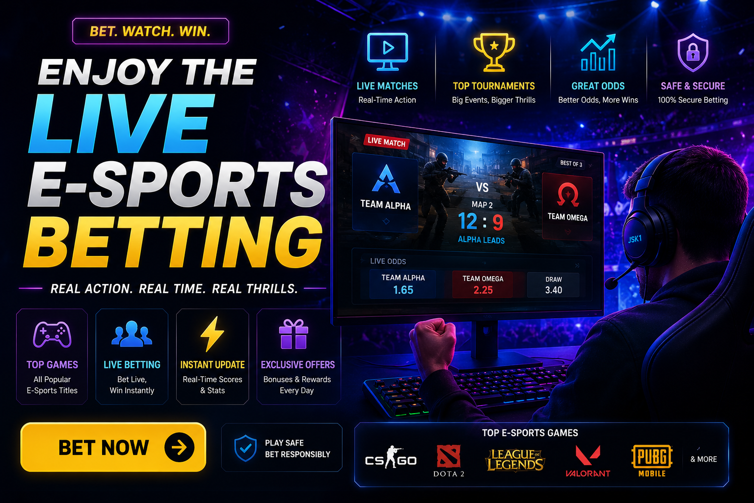 Enjoy the Live E-Sports Betting